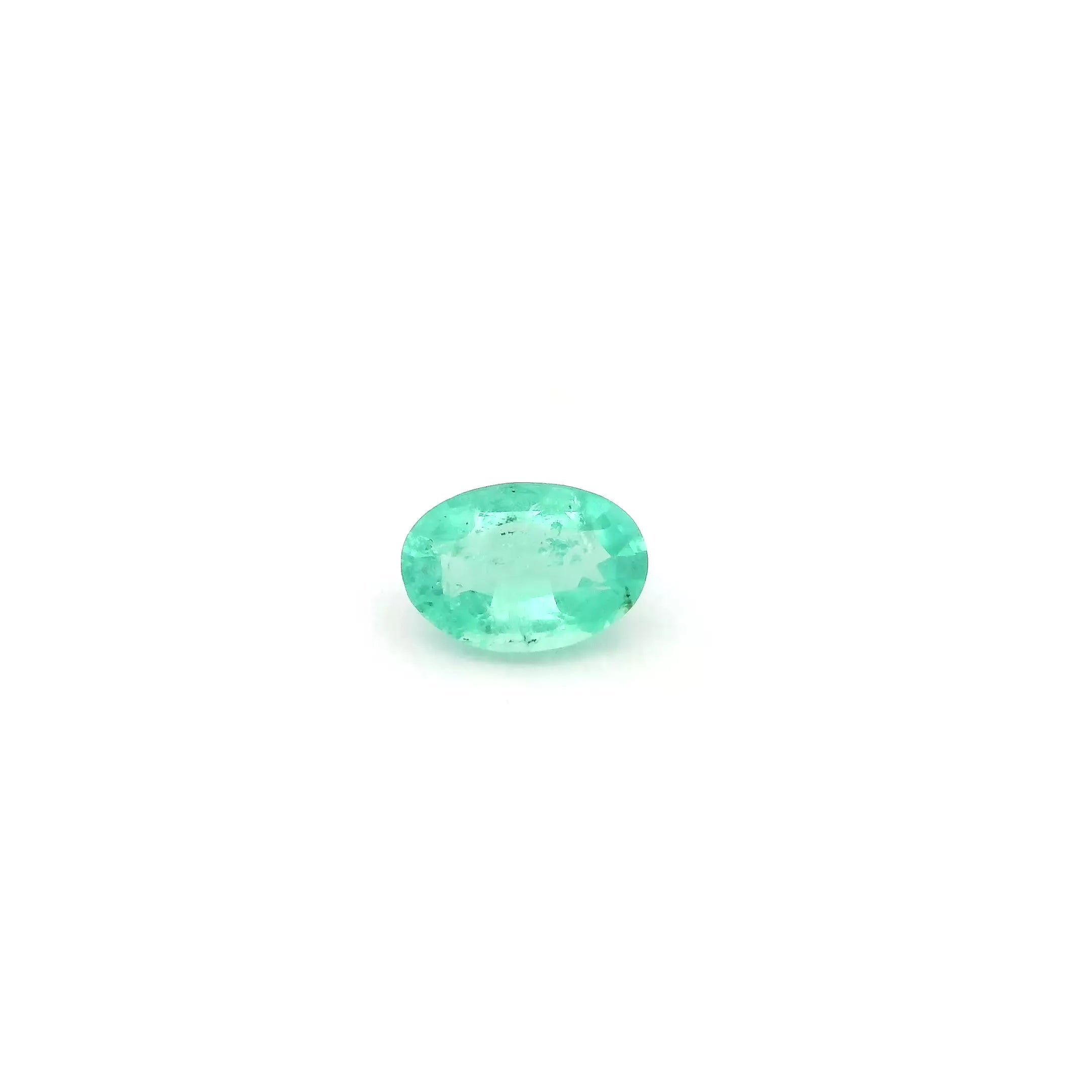 0.40ct Oval Natural Emerald (Colour Green, Clarity Slightly Included, Cut Faceted)