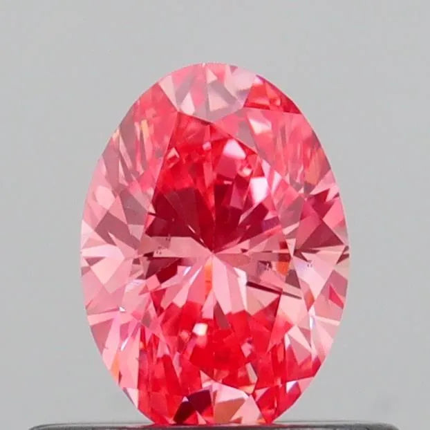 0.41ct Oval Lab Grown Diamond (Colour Fancy Vivid Pink, Clarity VS2, IGI Certified)