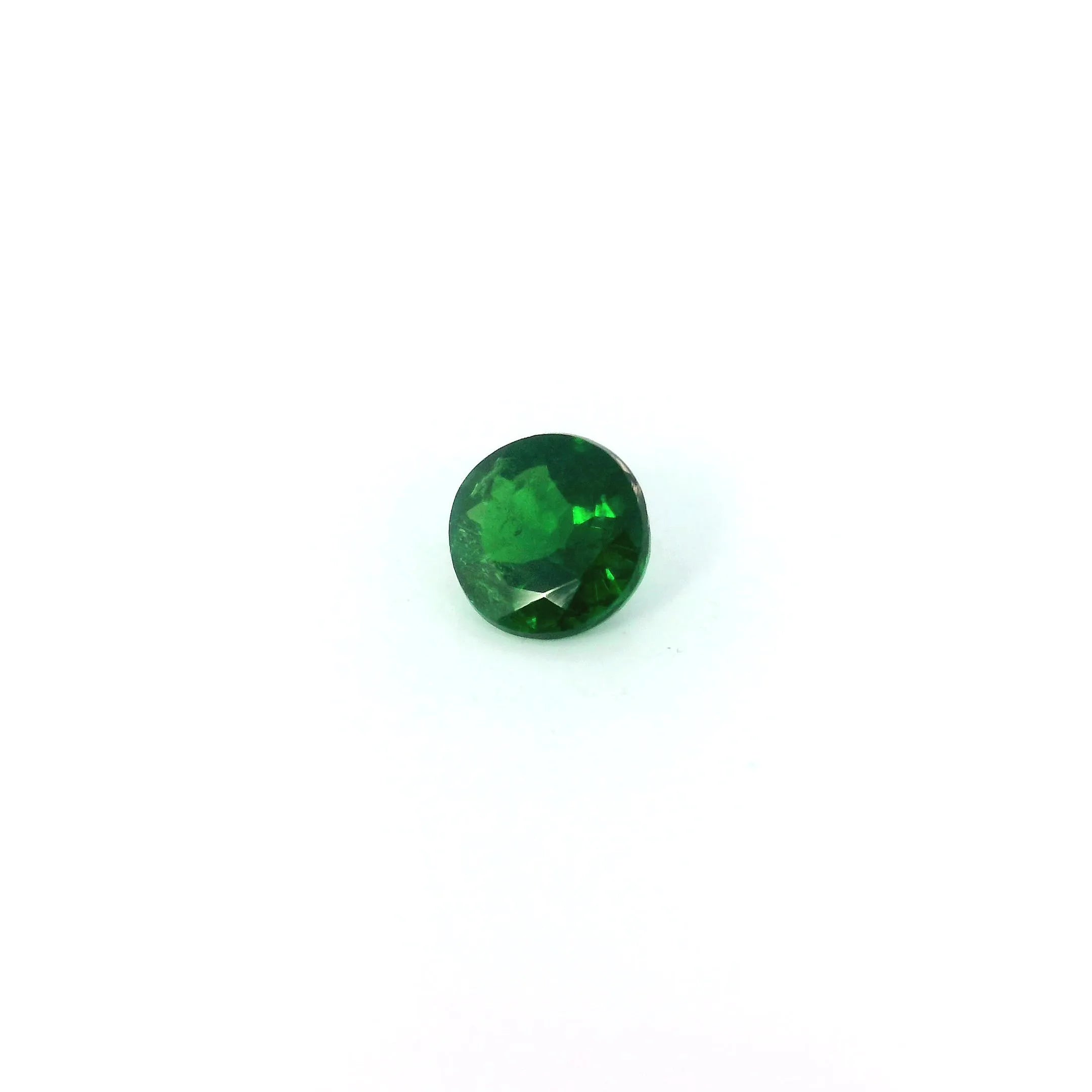 0.52ct Round Natural Garnet (Colour Green, Clarity Slightly Included, Cut Faceted)