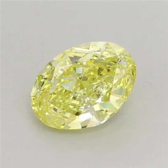 0.86ct Oval Lab Grown Diamond (Colour Fancy Vivid Yellow, Clarity VS1, IGI Certified)