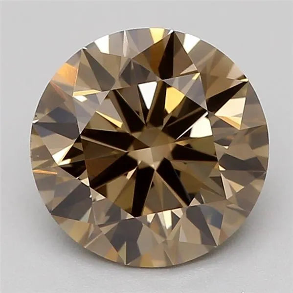 1.01ct Round Lab Grown Diamond (Colour Fancy Brown, Clarity VVS1, Cut ID, IGI Certified)