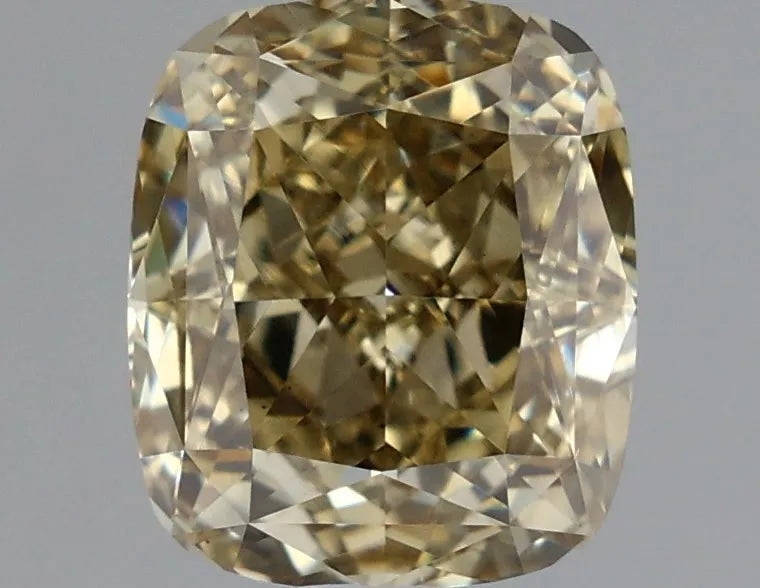 1.52ct Cushion modified Lab Grown Diamond (Colour Fancy Intense Gray Yellow, Clarity VS1, IGI Certified)
