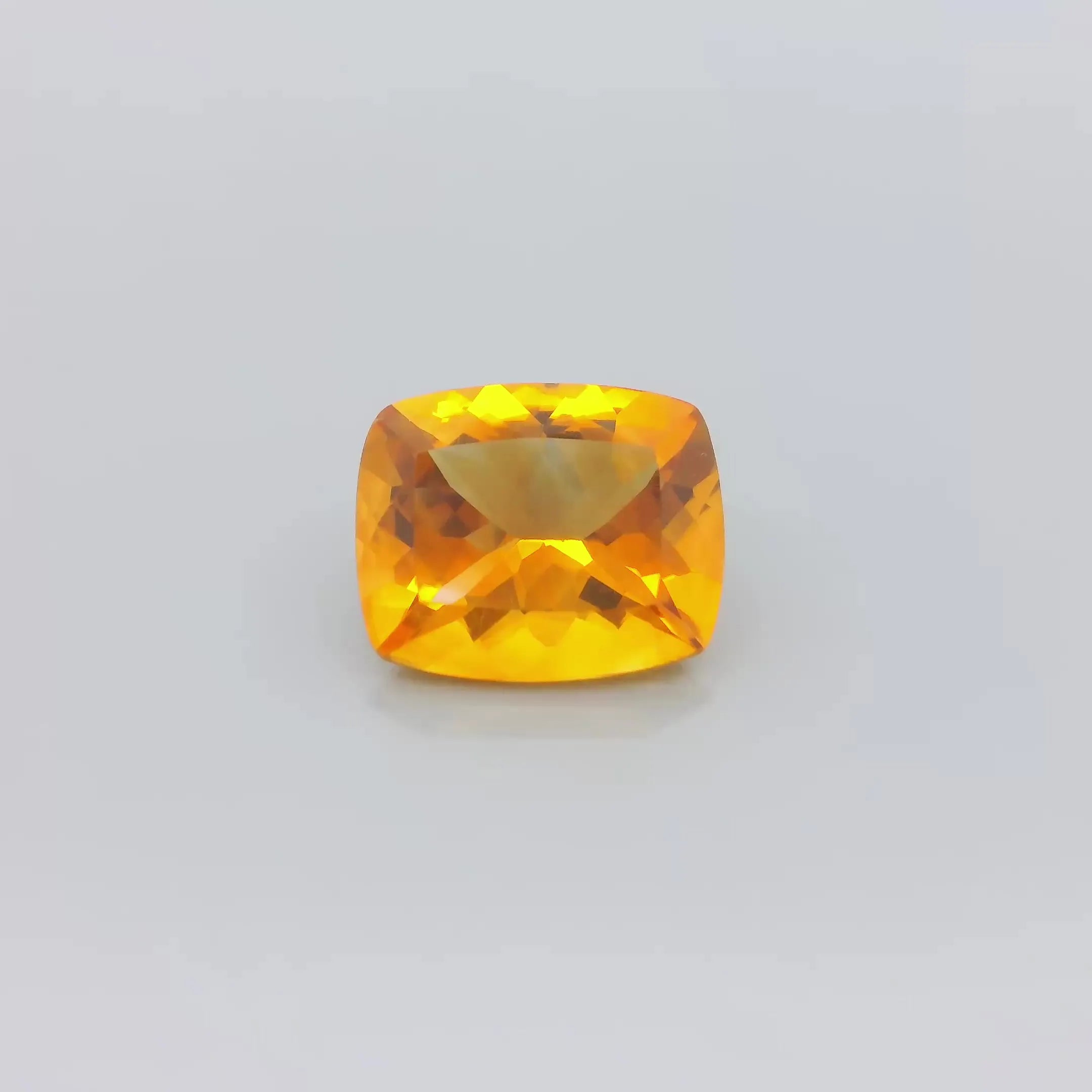 3.38ct Cushion Natural Citrine (Colour Yellow, Clarity Eye Clean, Cut Faceted)
