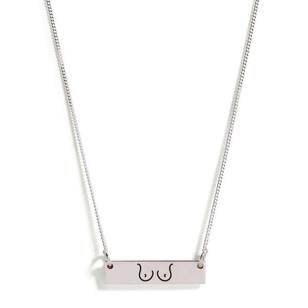 Boobies Horizontal Bar Necklace