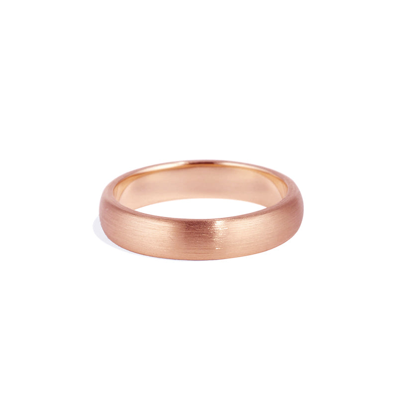 Rose Gold Half Round Band - 9ct