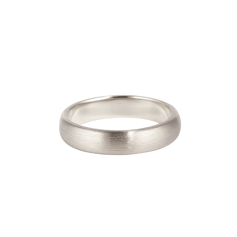 White Gold Half Round Band - 9ct
