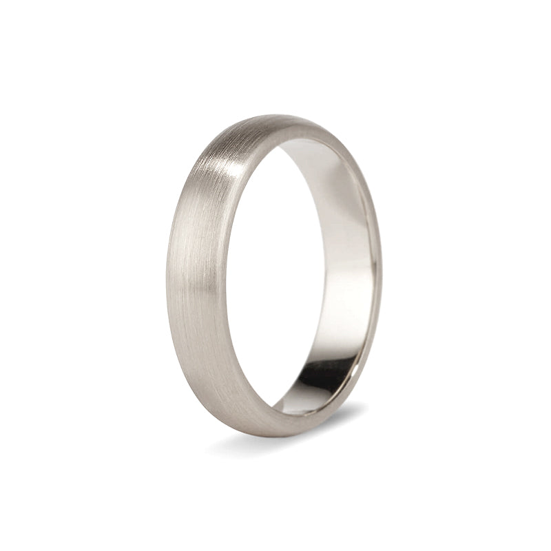 White Gold Half Round Band - 9ct