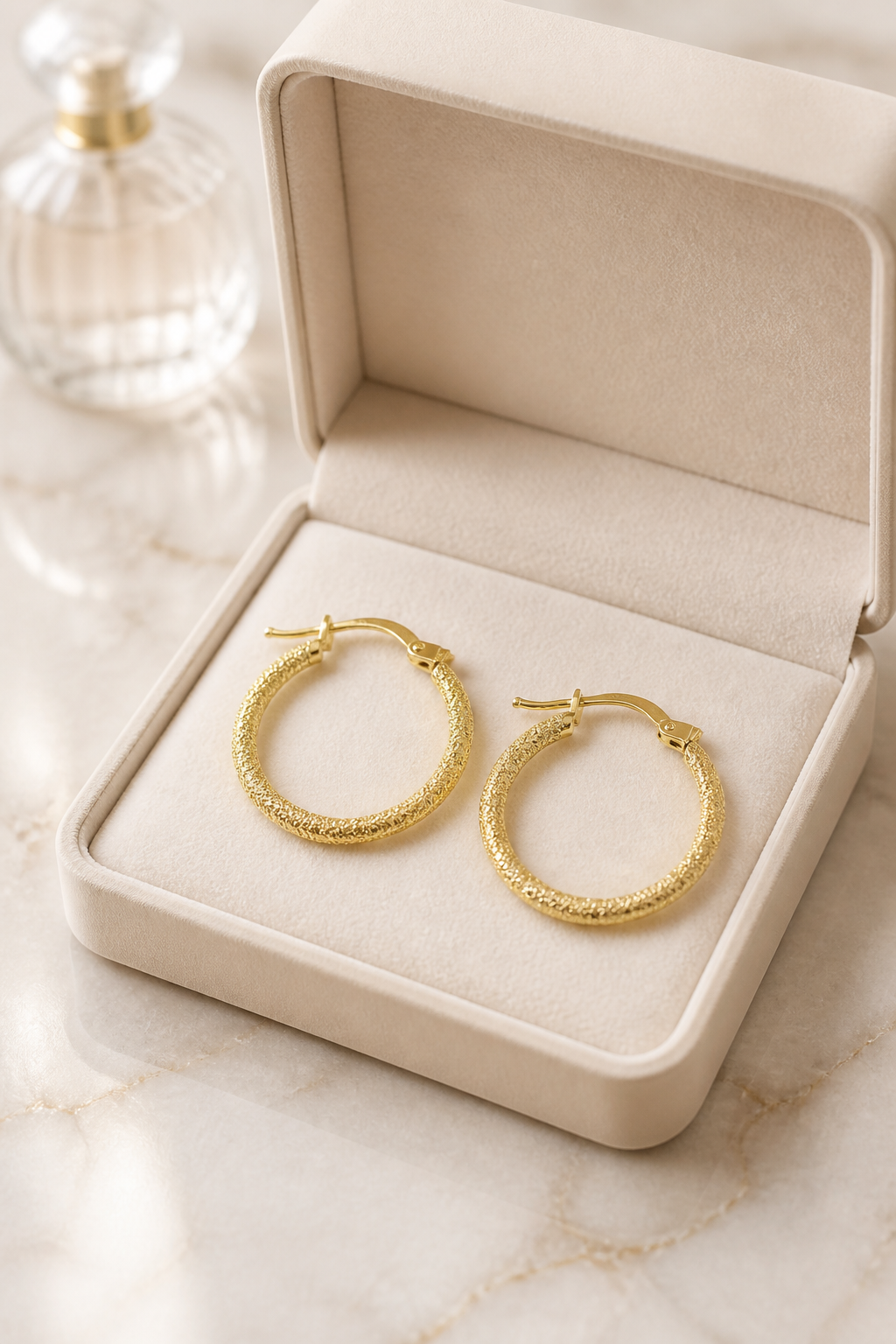 Gold Satin Hoops