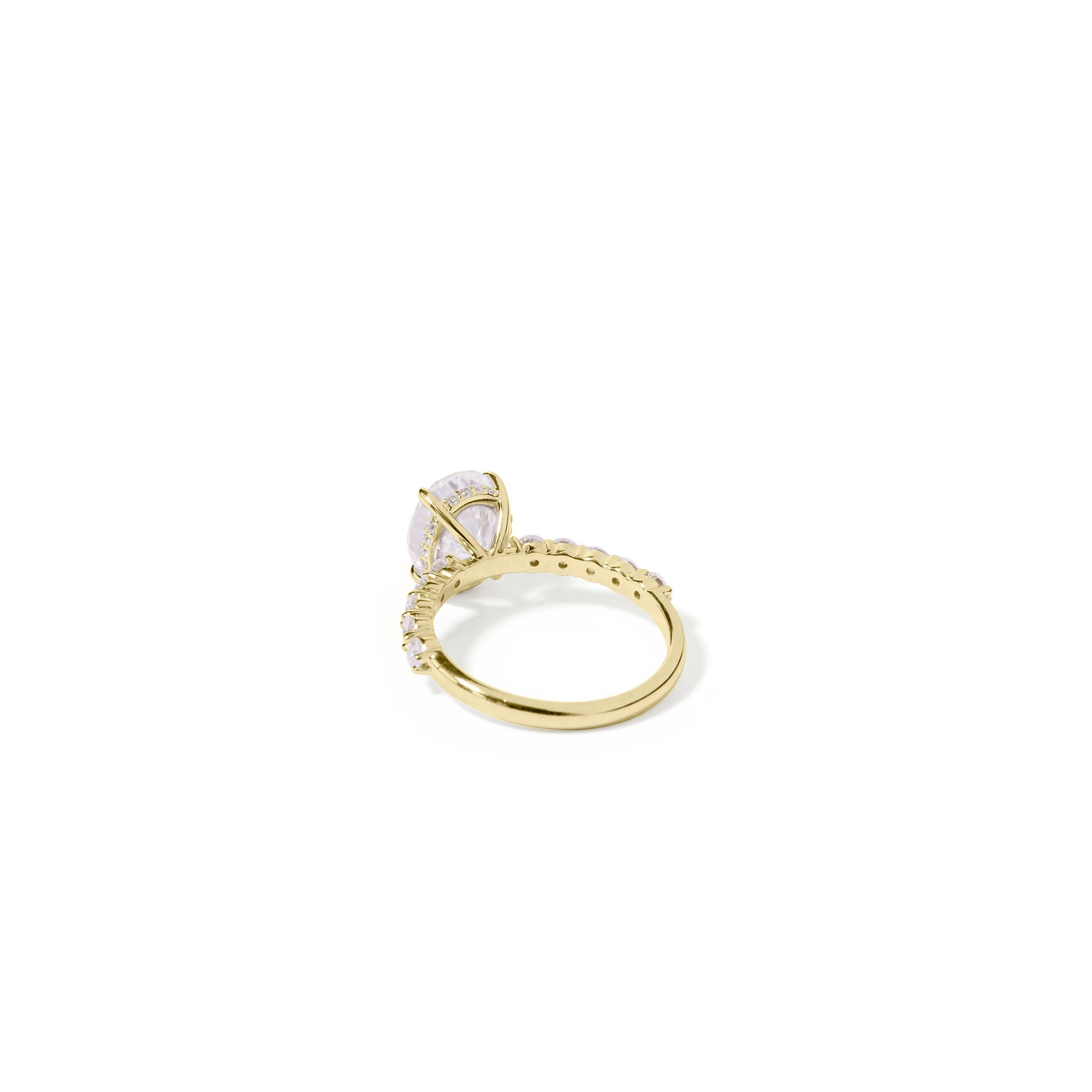 Bella- 3ct Oval Ring with Hidden Halo and Half eternity band