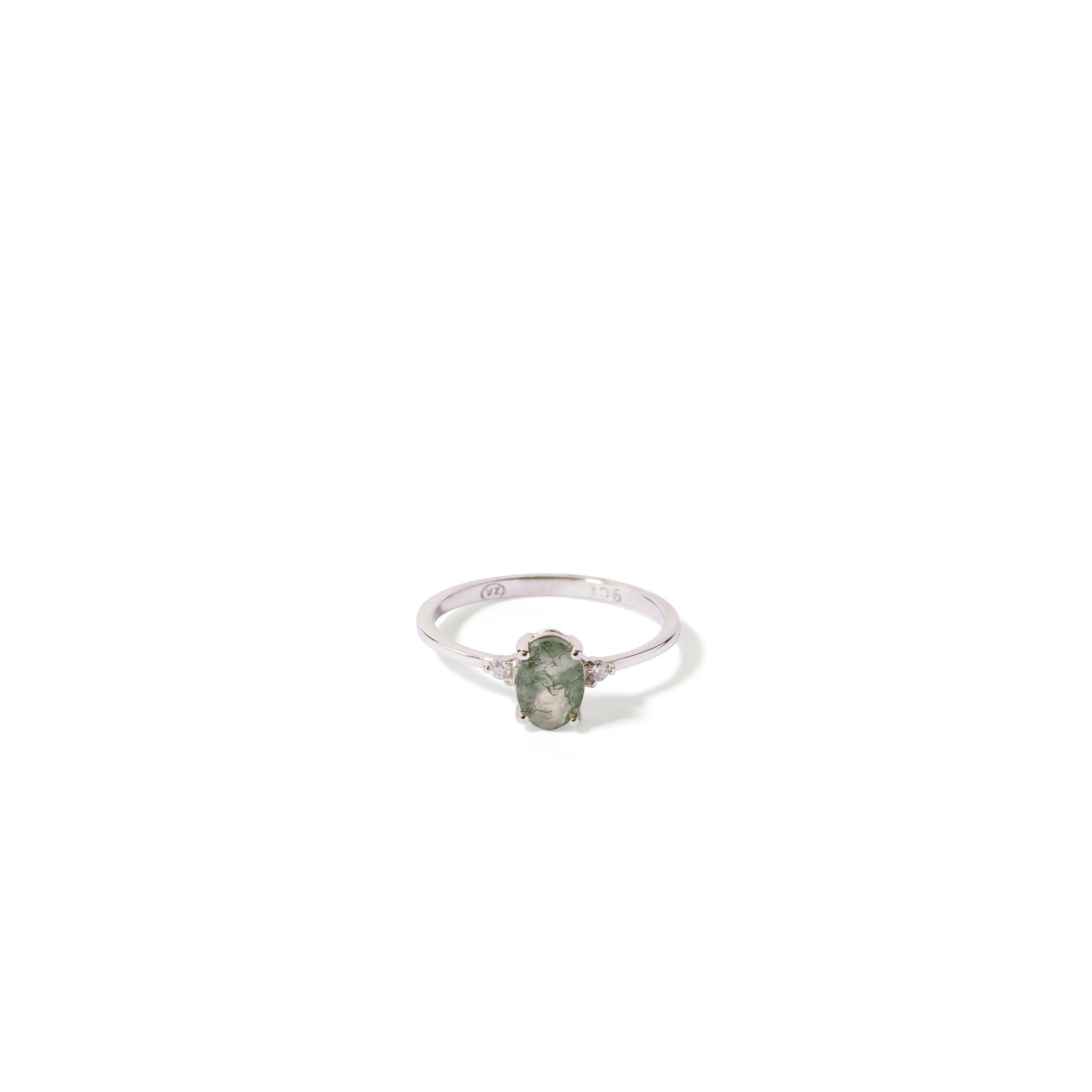 Green Moss Agate Ring