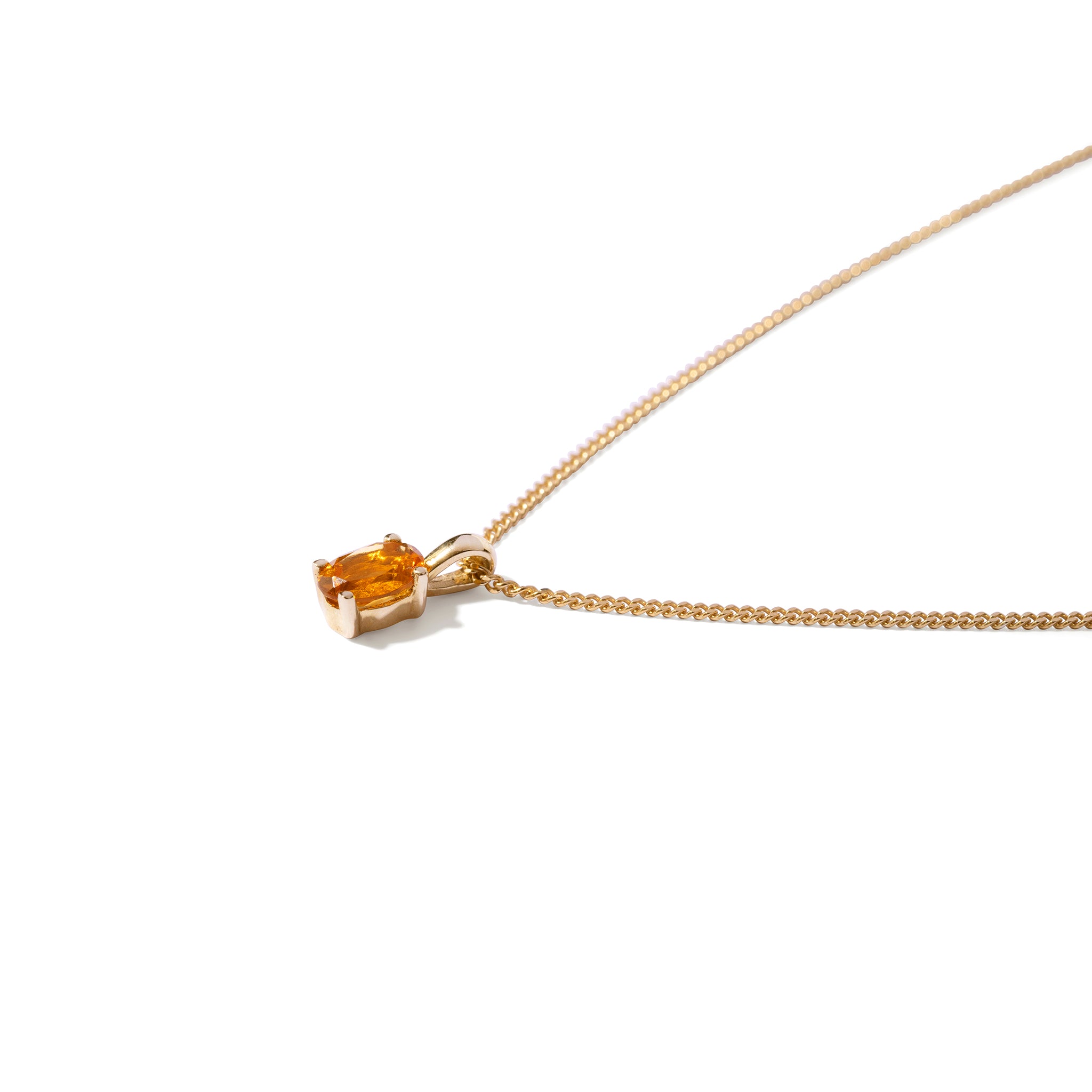 Small oval pendant & chain