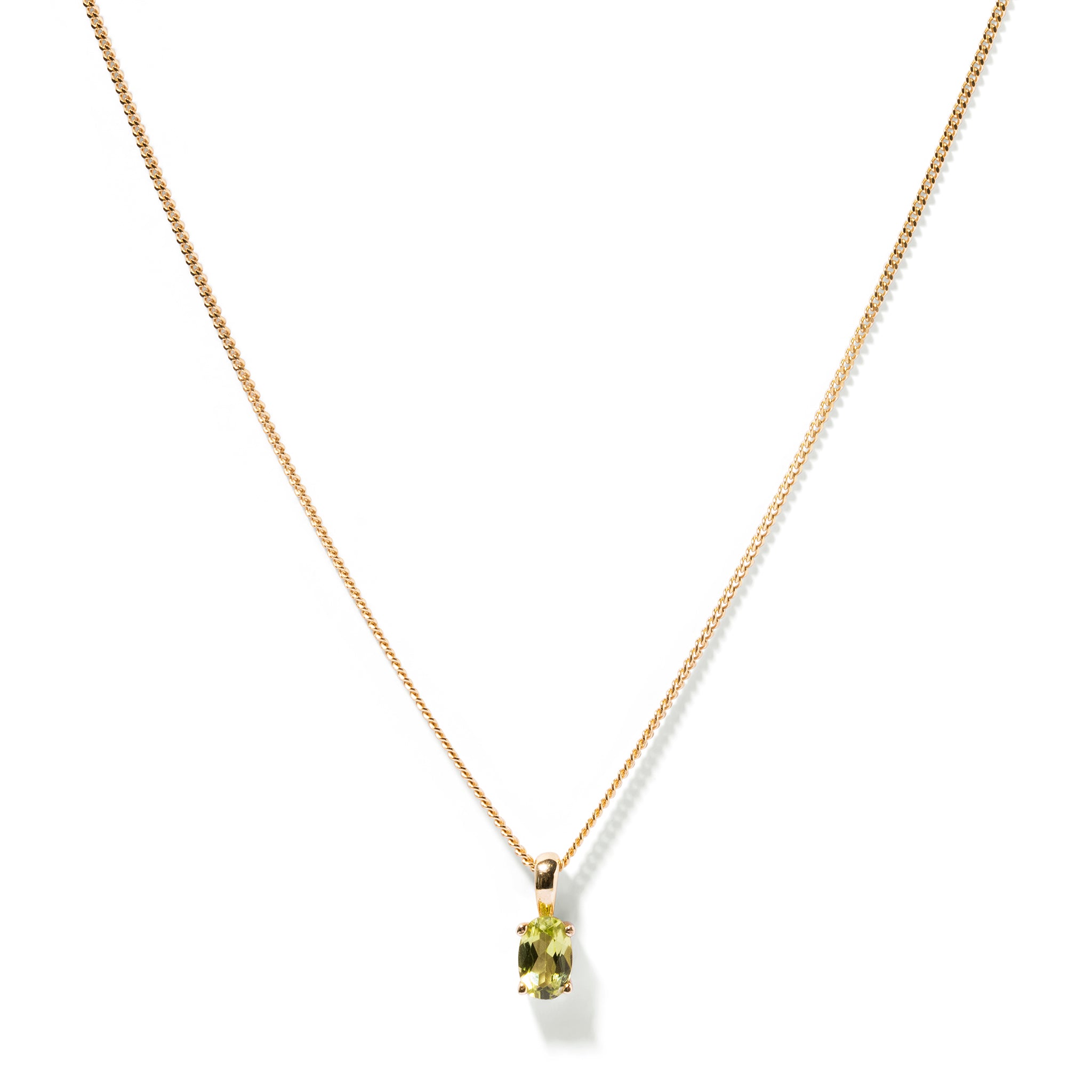 Small oval pendant & chain