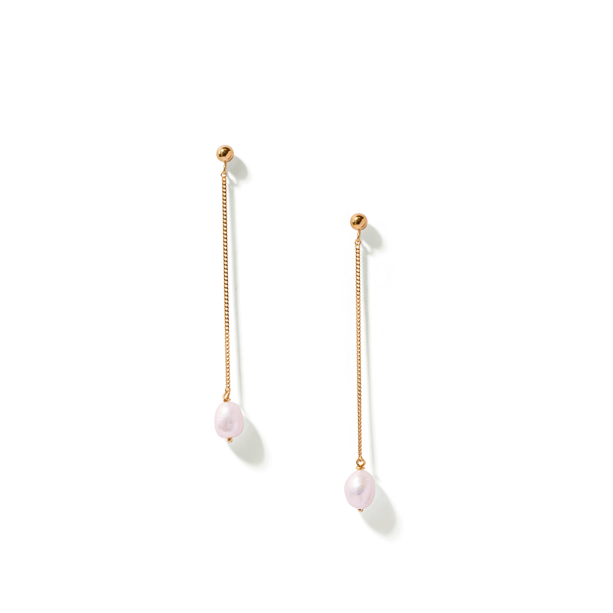 Pearl Drop Earrings Gold