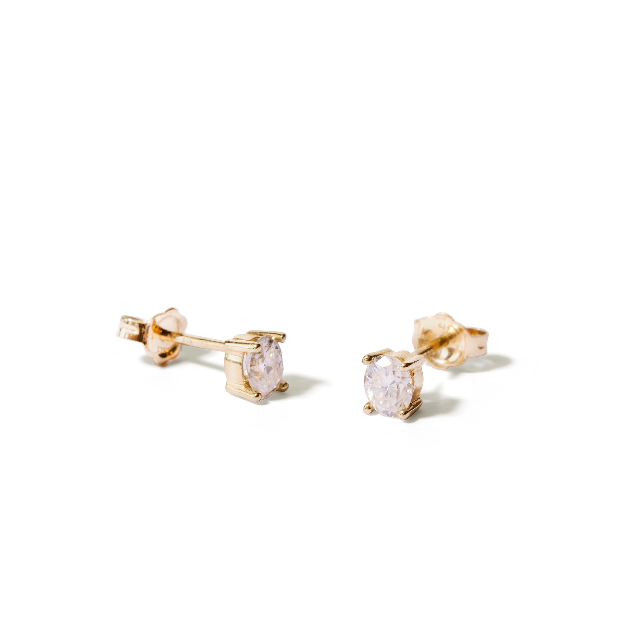 Oval moissanite earrings