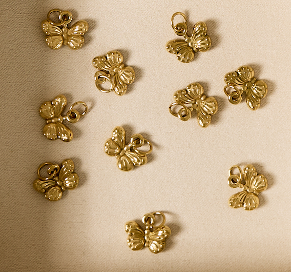 Small Gold Butterfly charm
