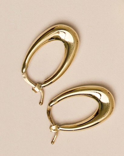 Old money oval earrings