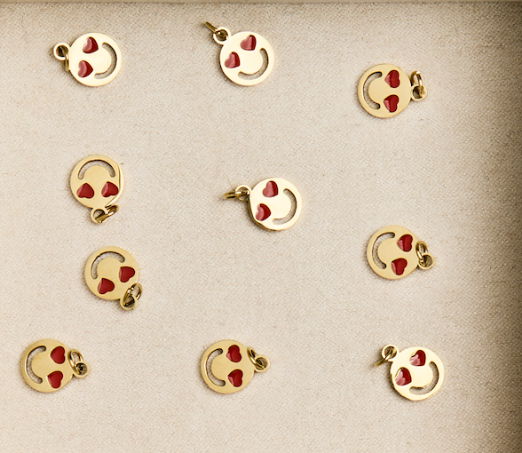 Heart Eyes Emoji Charm