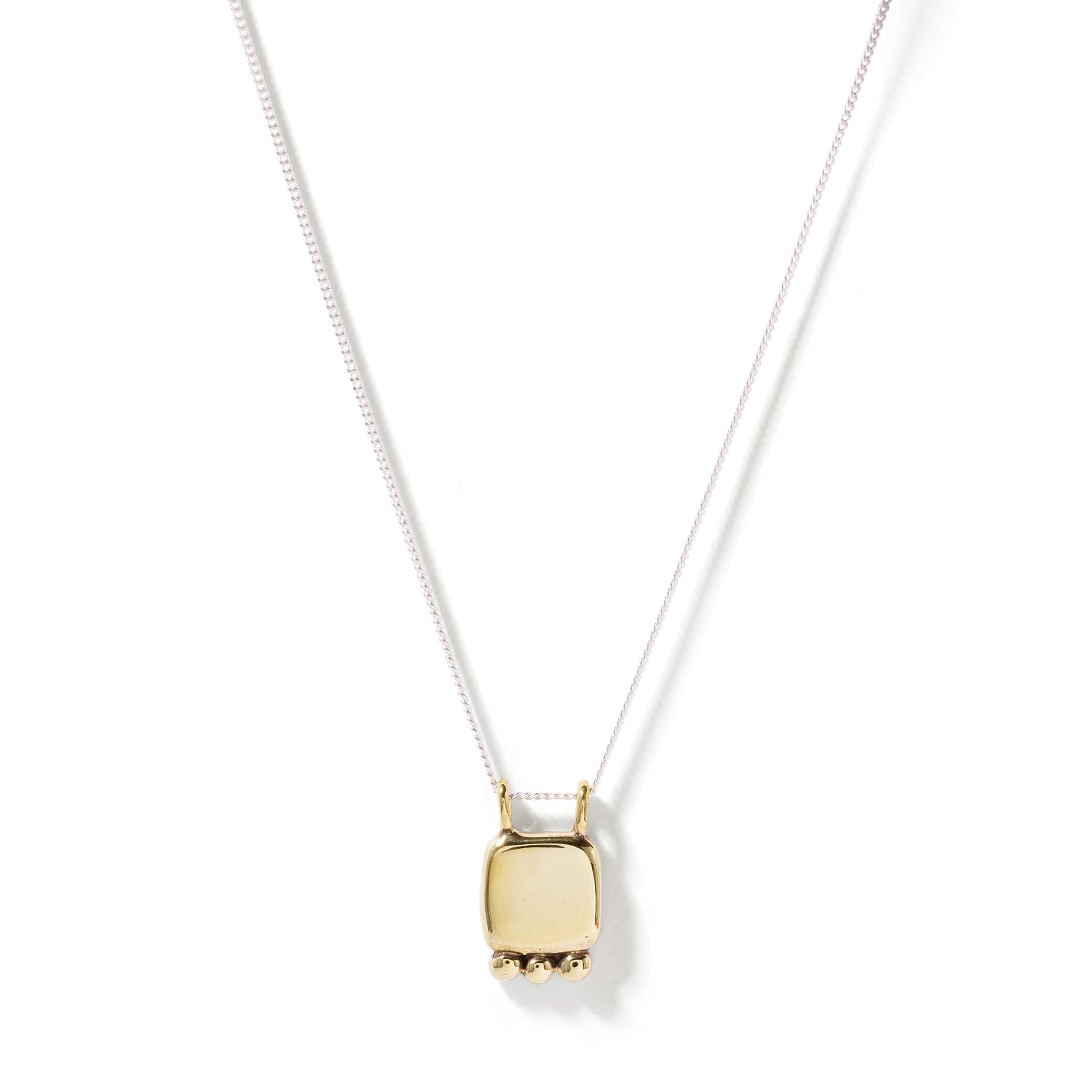 Three Dot Square Necklace