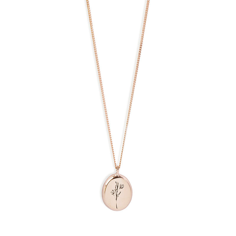 Gold Botanical Pendant
