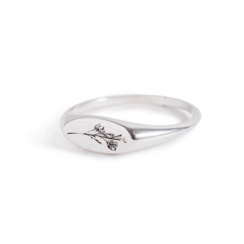 Botanical Signet Ring