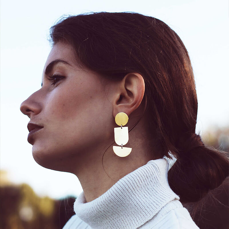 Geo Trio Earrings