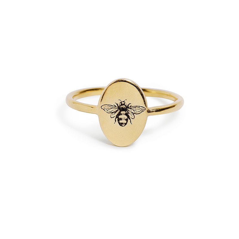 Gold Bee Ring