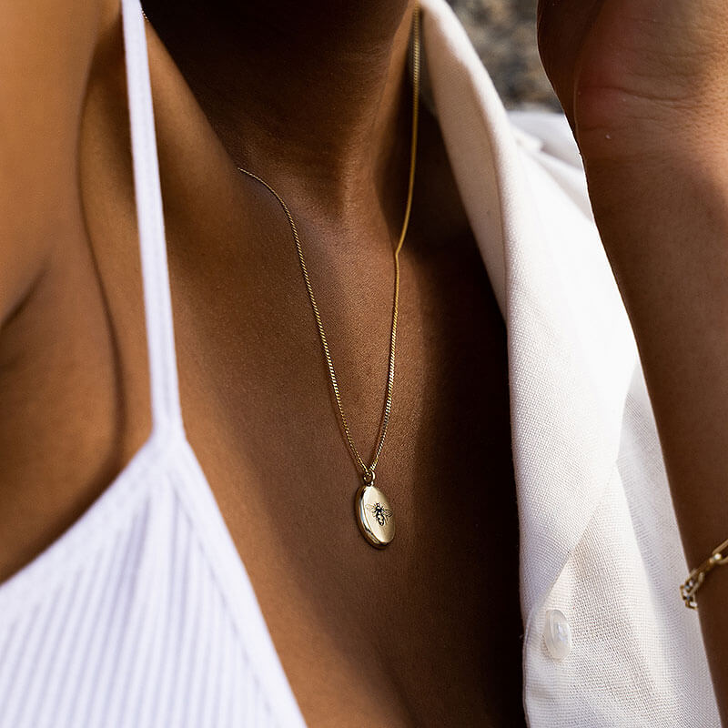 Gold Bee Necklace