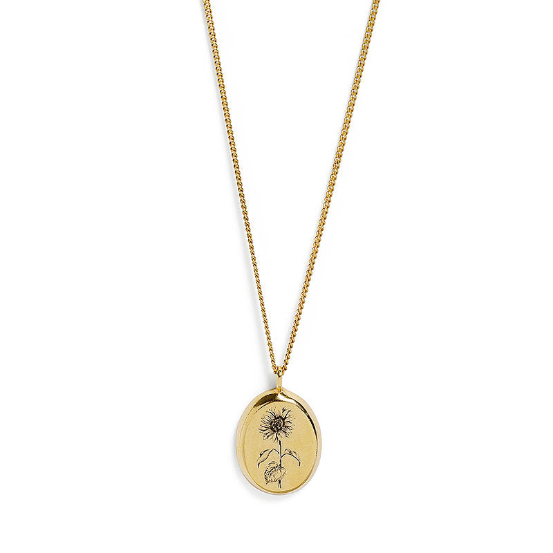 Gold Sunflower Necklace