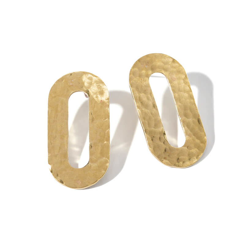 Hammered Link Earrings