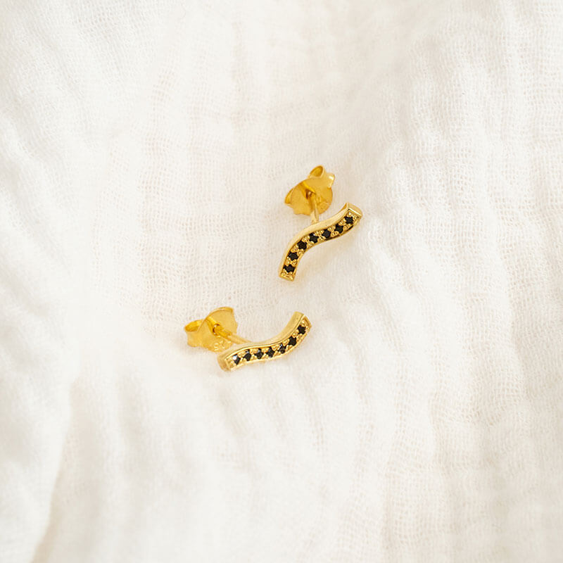 Gold Pavé Studs