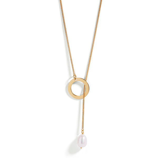 Gold Plated Pearl Slip Necklace