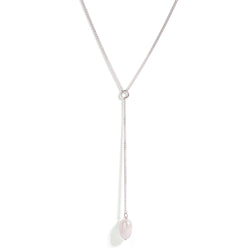 Silver Pearl Drop Necklace