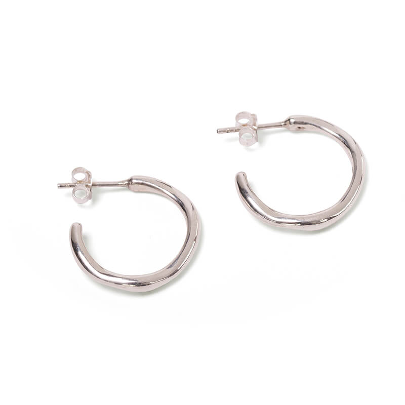 Silver Wobble Hoops