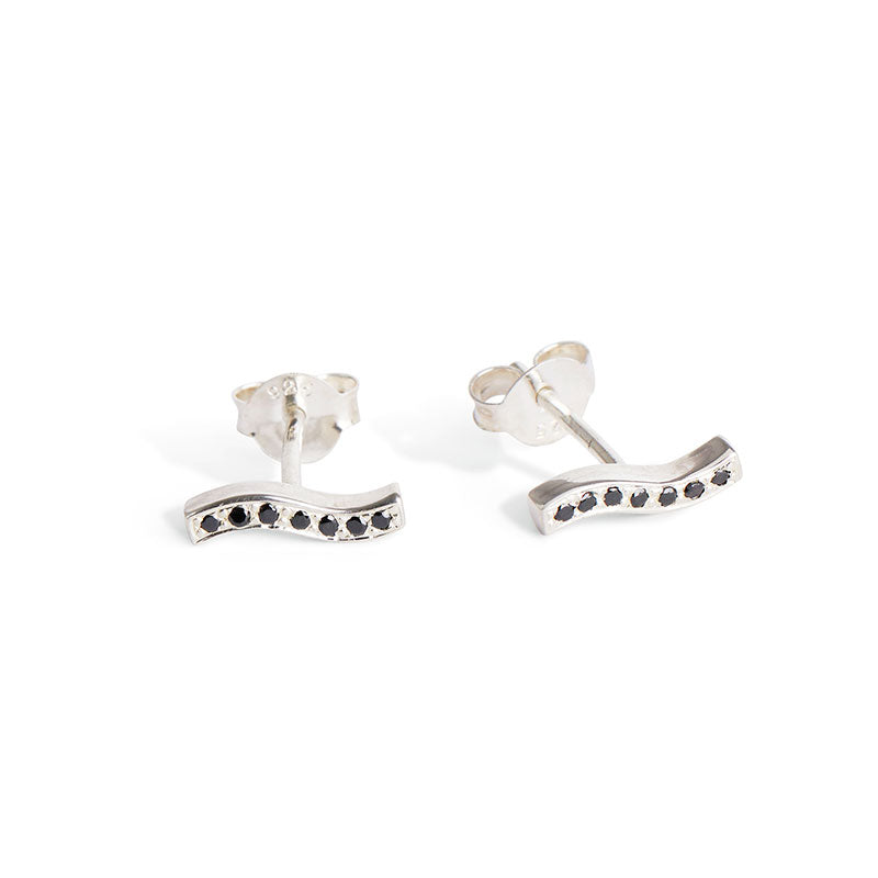 Silver Pavé Studs