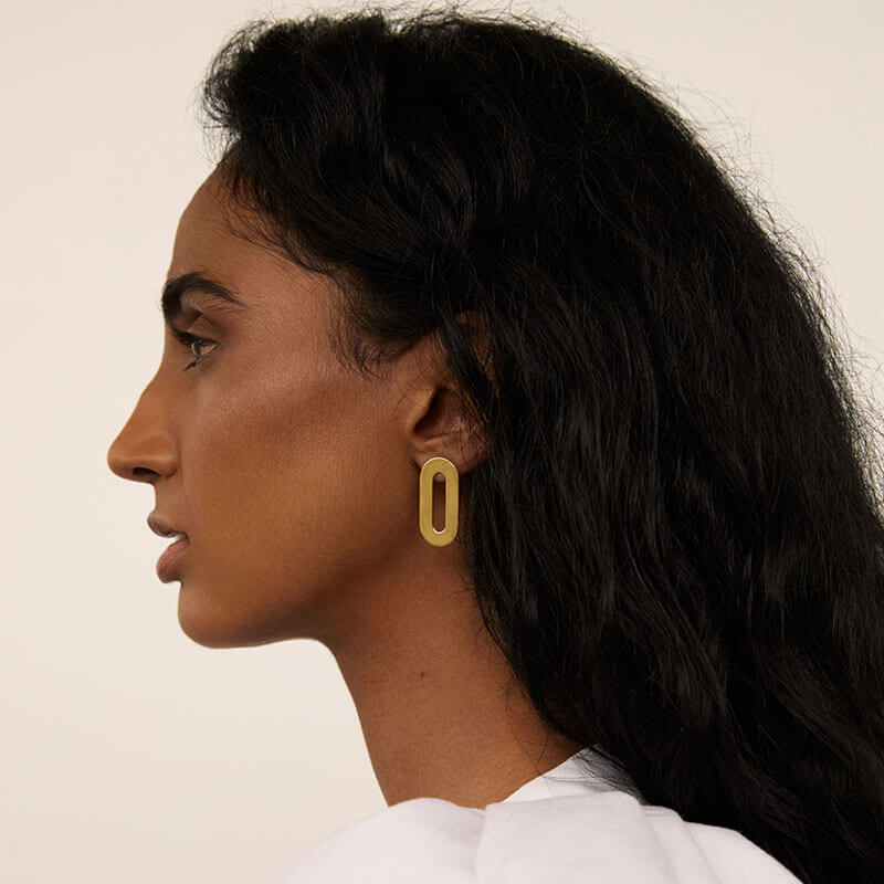 Polished Link Earrings