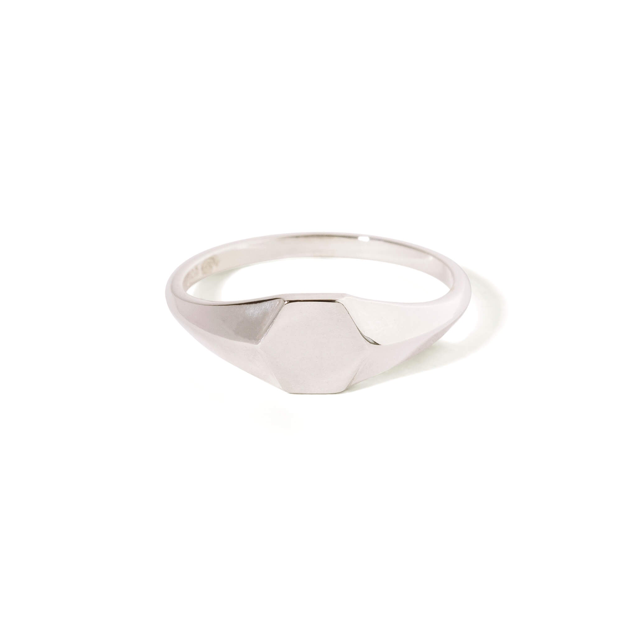 Plain Hexagon Signet Ring