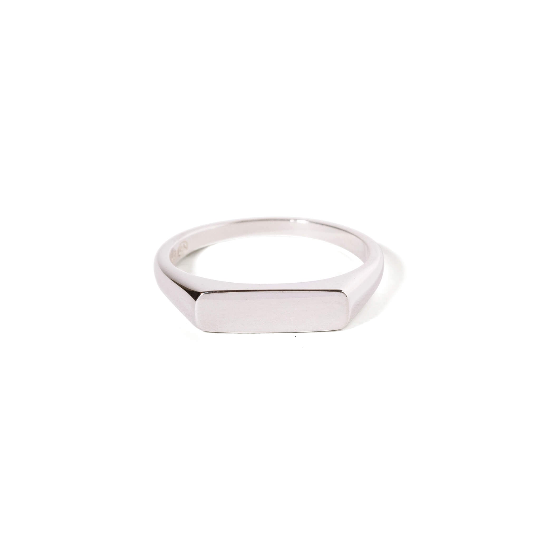 Plain Bar Signet Ring