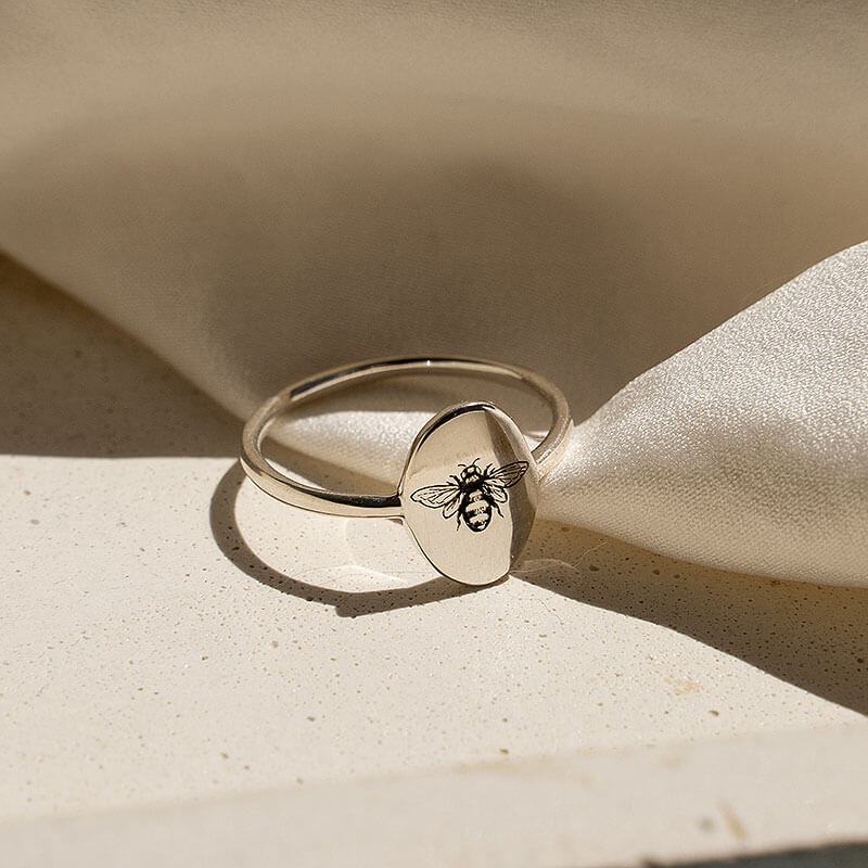 Silver Bee Ring