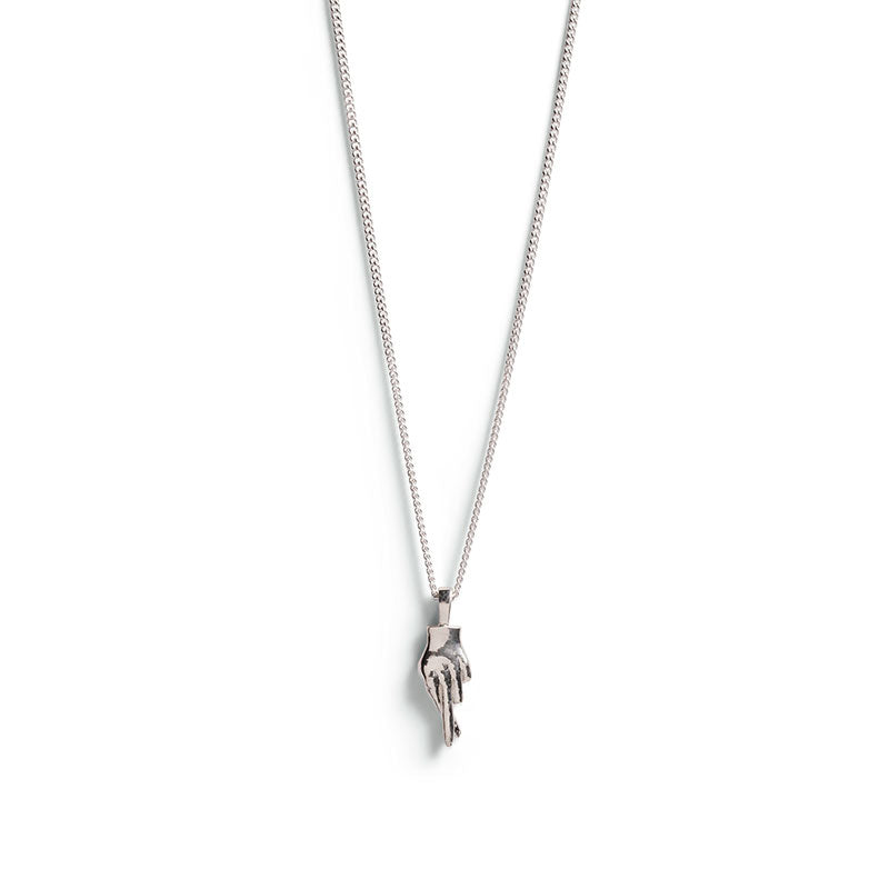 Silver Fingers Crossed Necklace - Ready to Ship