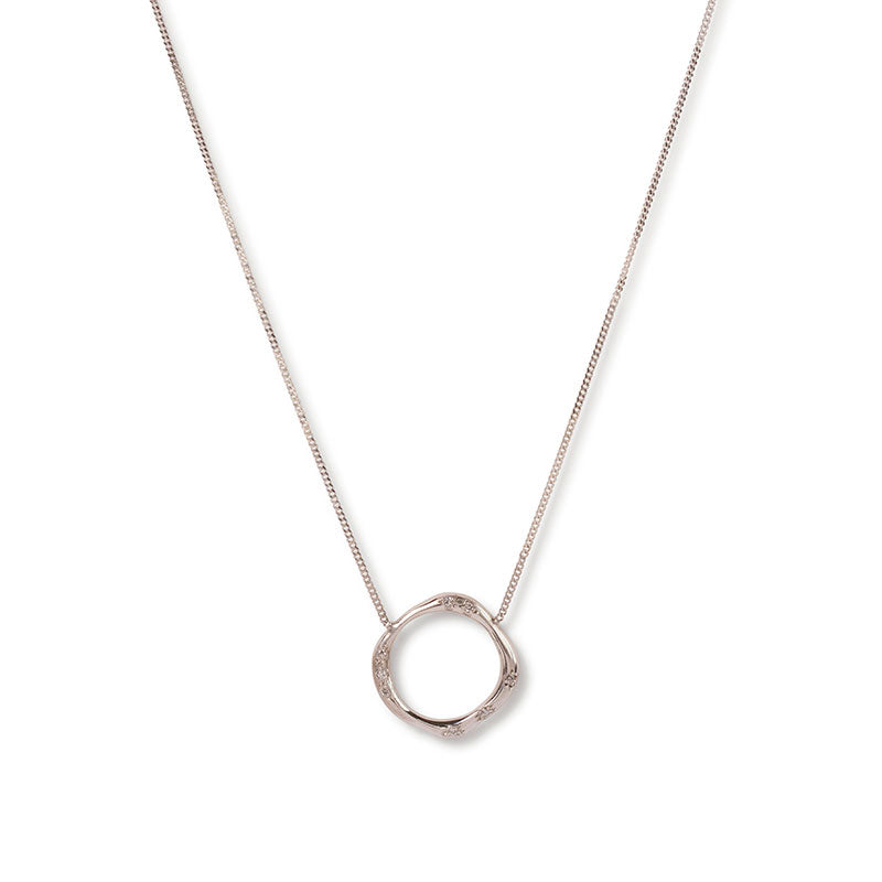 Silver Pavé Wobble Necklace