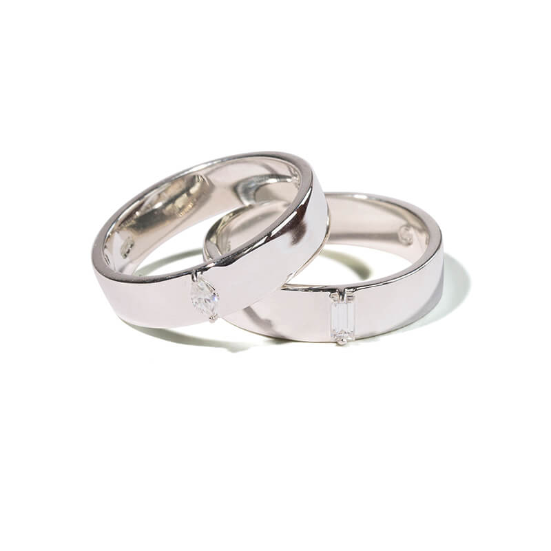 Silver Marquise Broad Ring