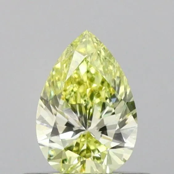 0.41ct Pear Lab Grown Diamond (Colour Fancy Light Greenish Yellow, Clarity VVS2, IGI Certified)