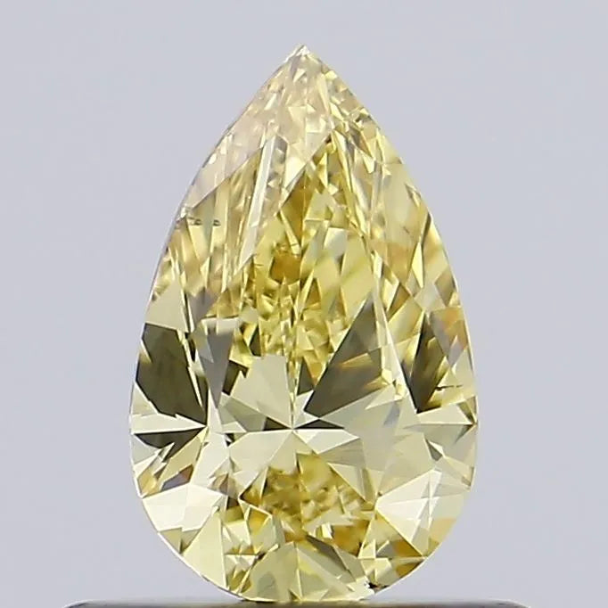 0.50ct Pear Lab Grown Diamond (Colour Fancy Vivid Greenish Yellow, Clarity VS2, Uncertified)