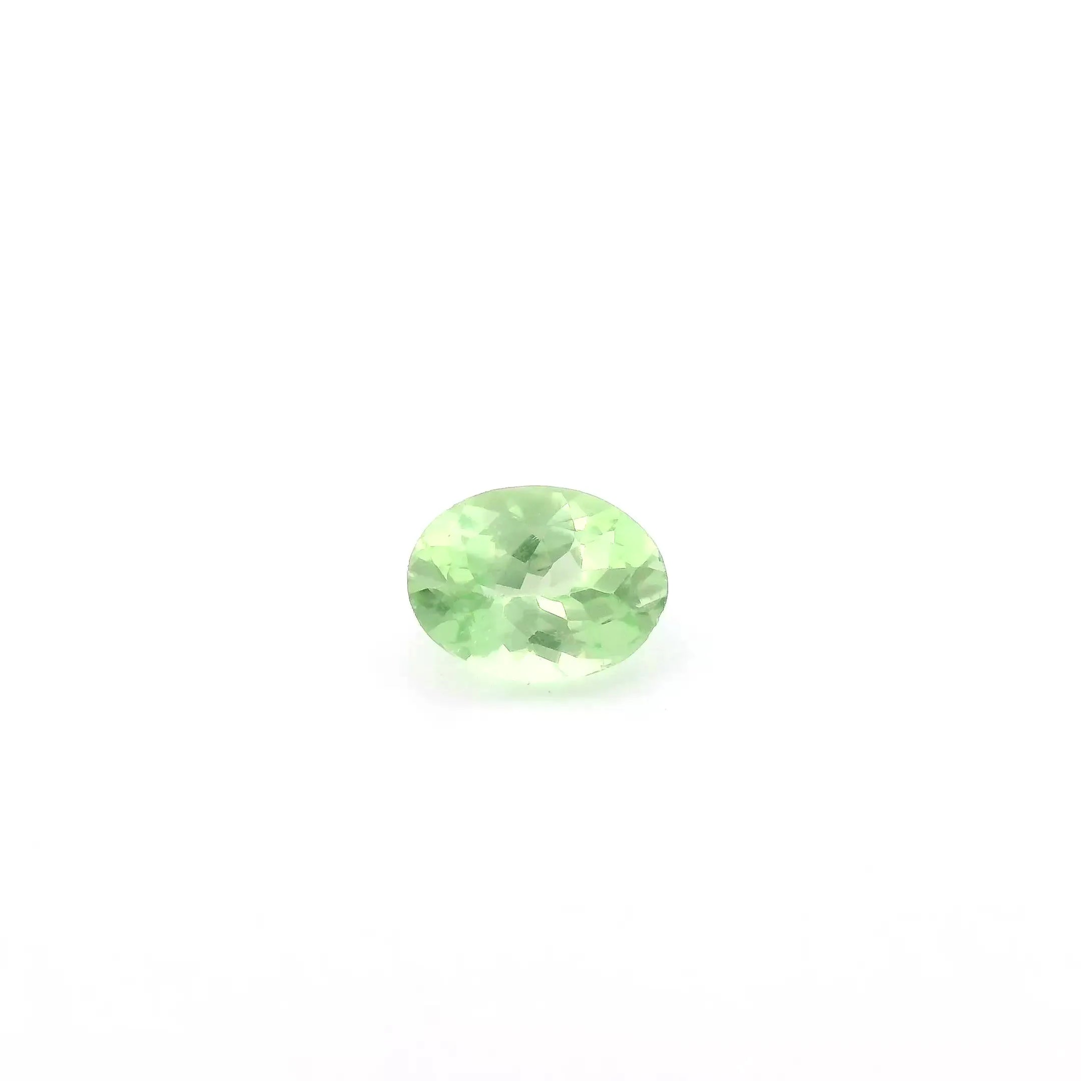 0.60ct Oval Natural Garnet (Colour Green, Clarity Eye Clean, Cut Faceted)