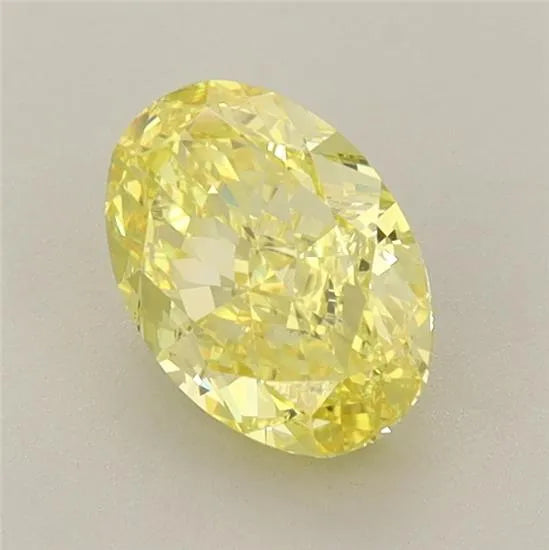 1.12ct Oval Lab Grown Diamond (Colour Fancy Vivid Yellow, Clarity VVS1, IGI Certified)