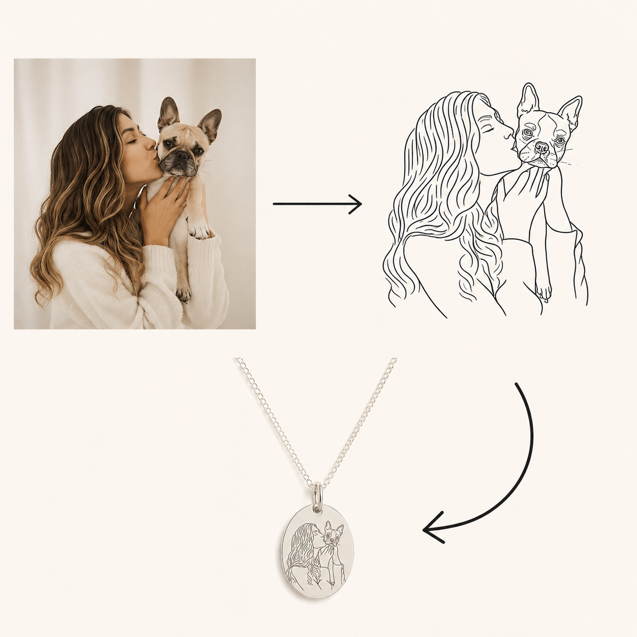 Round Illustration Necklace