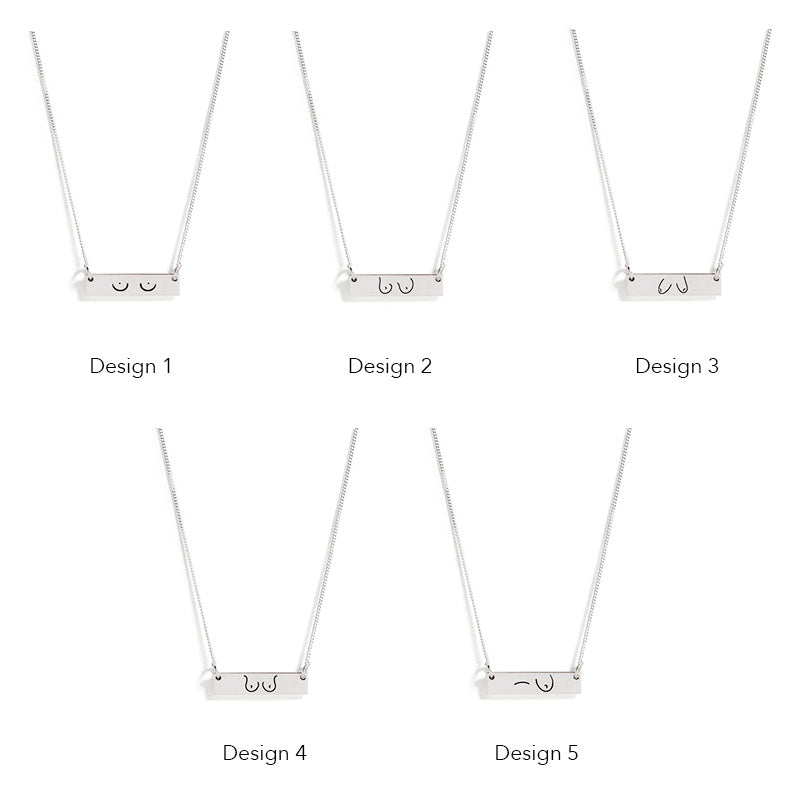 Boobies Horizontal Bar Necklace