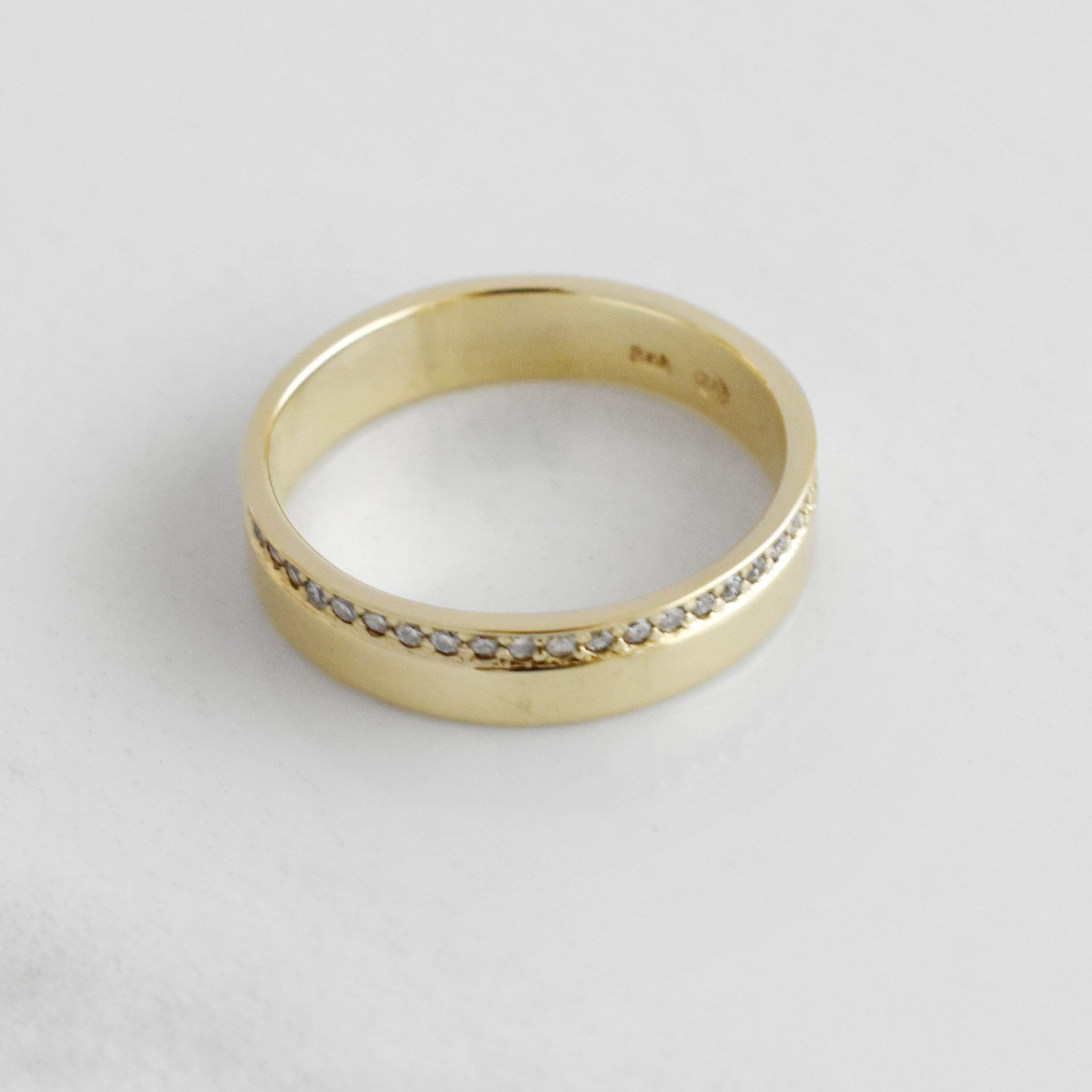 Gold Broad Pave Ring