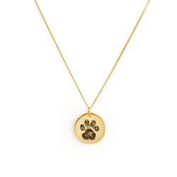 Gold Paw Print Necklace