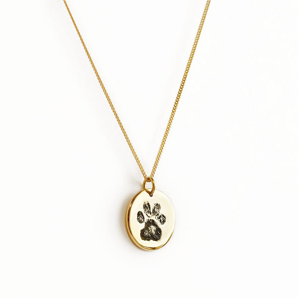 Gold Paw Print Necklace